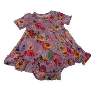 Posh Peanut Baby Girl Bodysuit Dress Egg Easter Print Size12-18  Months